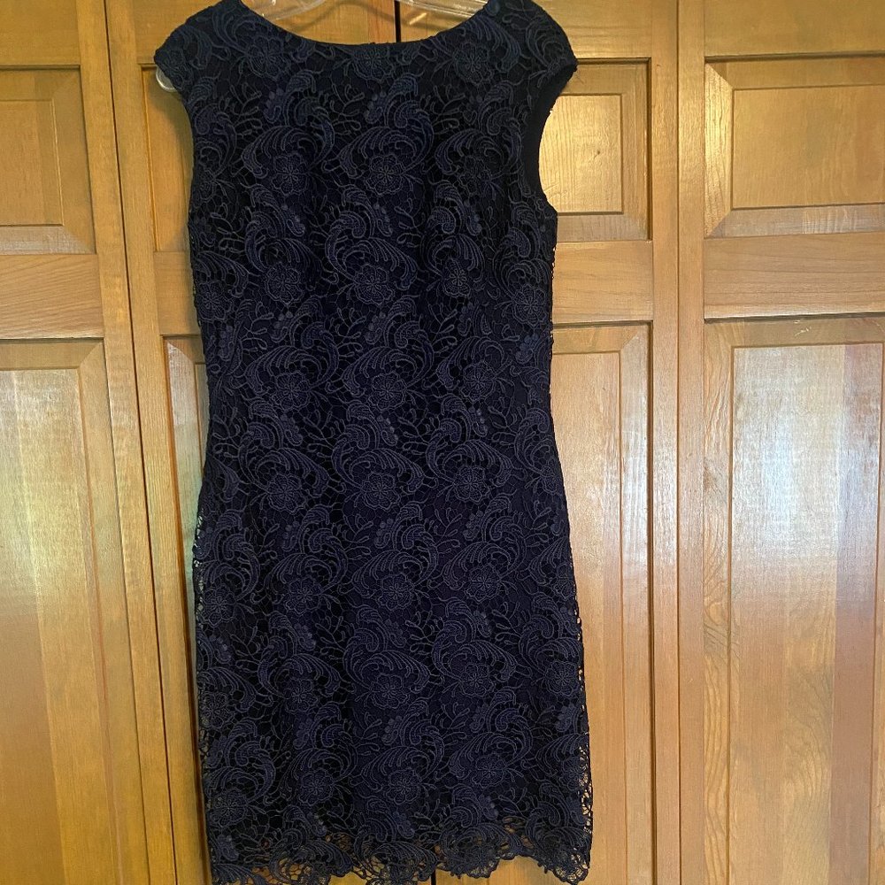 Blue lace flower dress